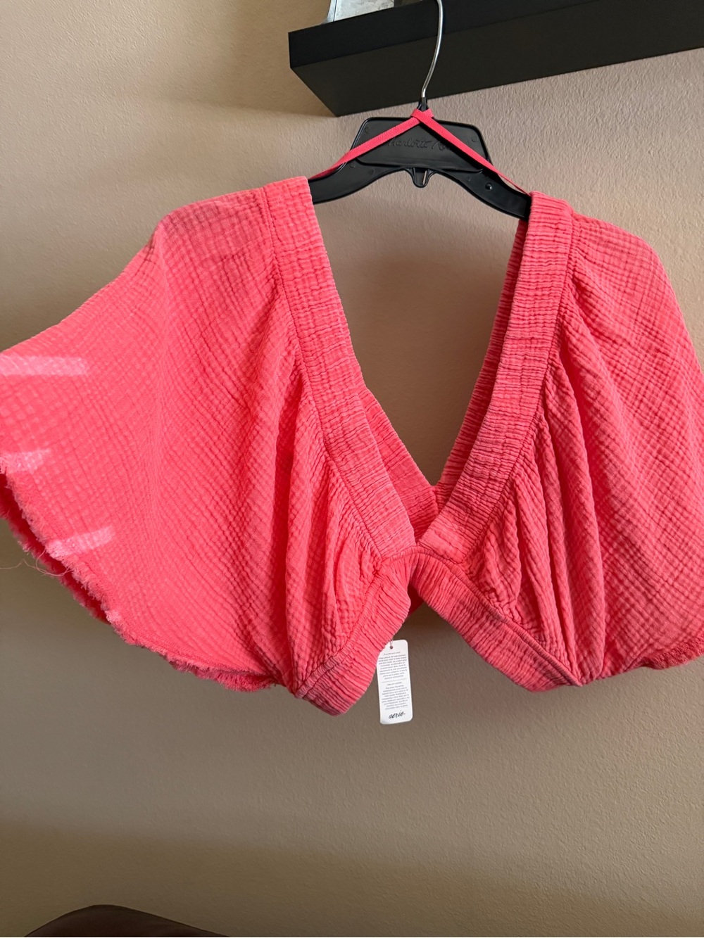 Aerie Pool-To-Party Flutter Sleeve Top - NWT